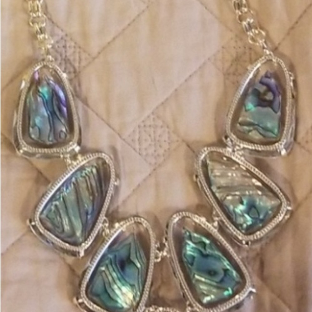 Kendra Scott Iridescent Silver Necklace